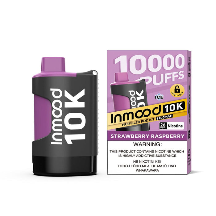 Inmood 10K Prefilled Pod Kit - Strawberry Raspberry - Vapoureyes
