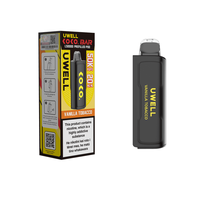 UWELL - KOKO Bar L50000 Pod - Vanilla Tobacco - Vapoureyes